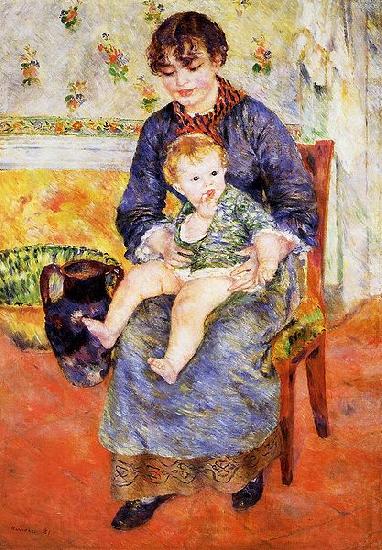 Pierre Auguste Renoir Mere et enfant